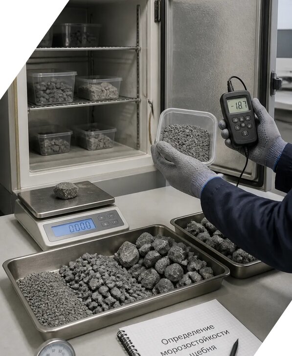 Определение морозостойкости щебня в Истре от 3556 р. | ЭкспертизаРоссия