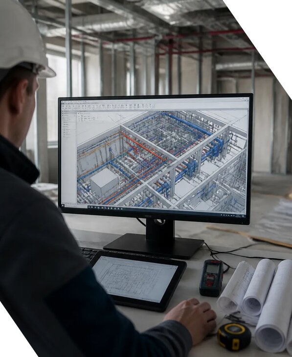 Создание BIM модели инженерных сетей для объектов в Истре